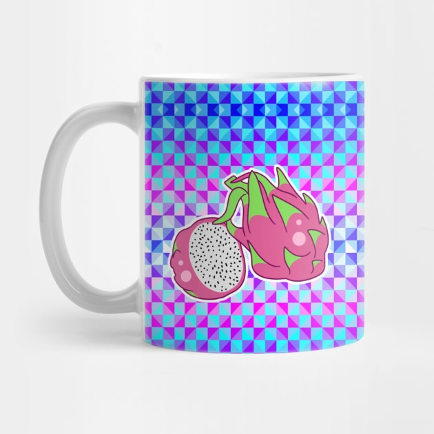 Dragon Fruit Holographic Checkered Pattern by saradaboru